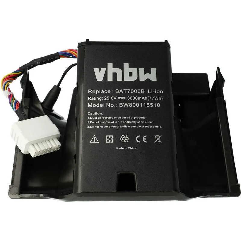 Batteria compatibile con Wolf Garten Robo Scooter 300, Robo Scooter 400, Robo Scooter 600 tagliaerba, robot tagliaerba (3000mAh, 25,6V, Li-Ion) - Vhbw