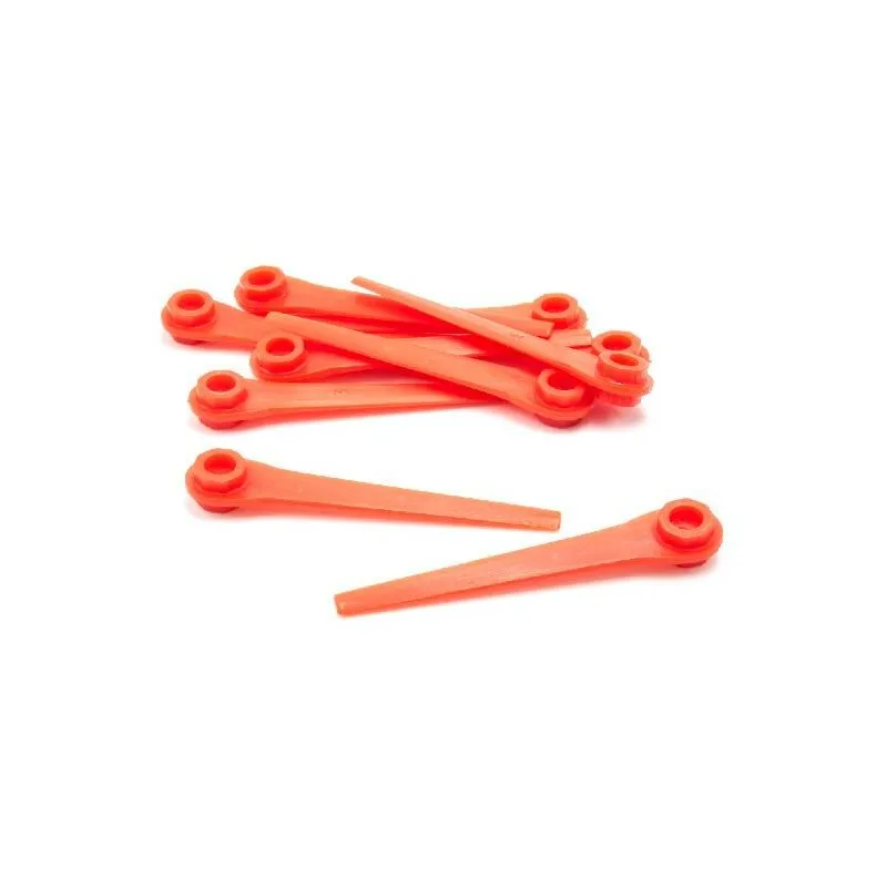 Vhbw - 10x Lama di ricambio compatibile con Gardena AccuCut 2417-20, 2417 tagliabordi - rosso, in plastica