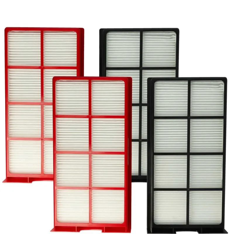 Vhbw - set di 4x filtri compatibile con Wernig G90-200 sistema di ventilazione - Filtri G4 / F7, 29 x 15 x 5 cm, bianco / rosso / nero