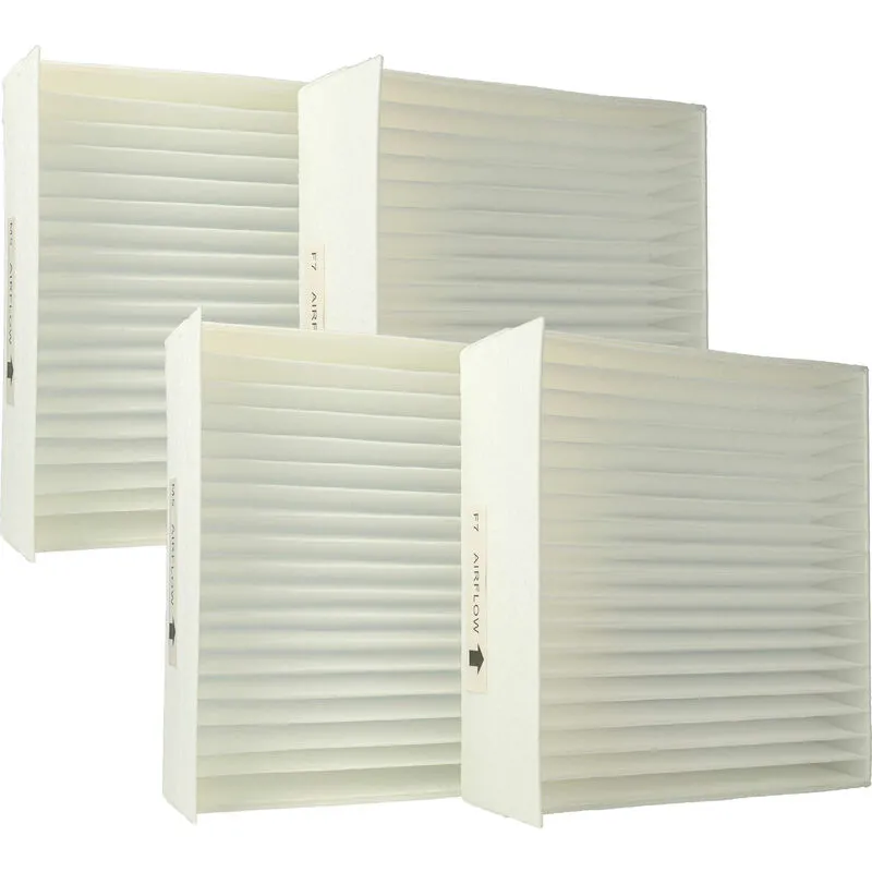 Vhbw - set di filtri sostituisce Zehnder 521 012 720 per sistema di ventilazione - Filtri dell'aria M5 / F7 (4 pezzi), 17 x 17 x 9 cm, bianco