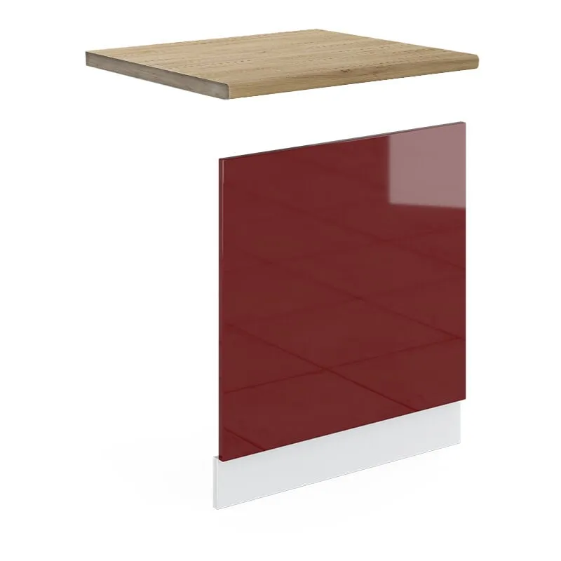 Pannello frontale R-Line, Rosso bordeaux lucido, 60 cm , PL Rovere, 