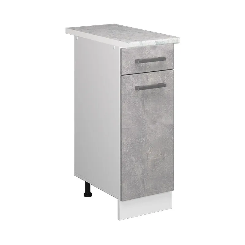 Armadio cucina dispensa alto R-Line, Calcestruzzo, 30 cm , pl Marmo 