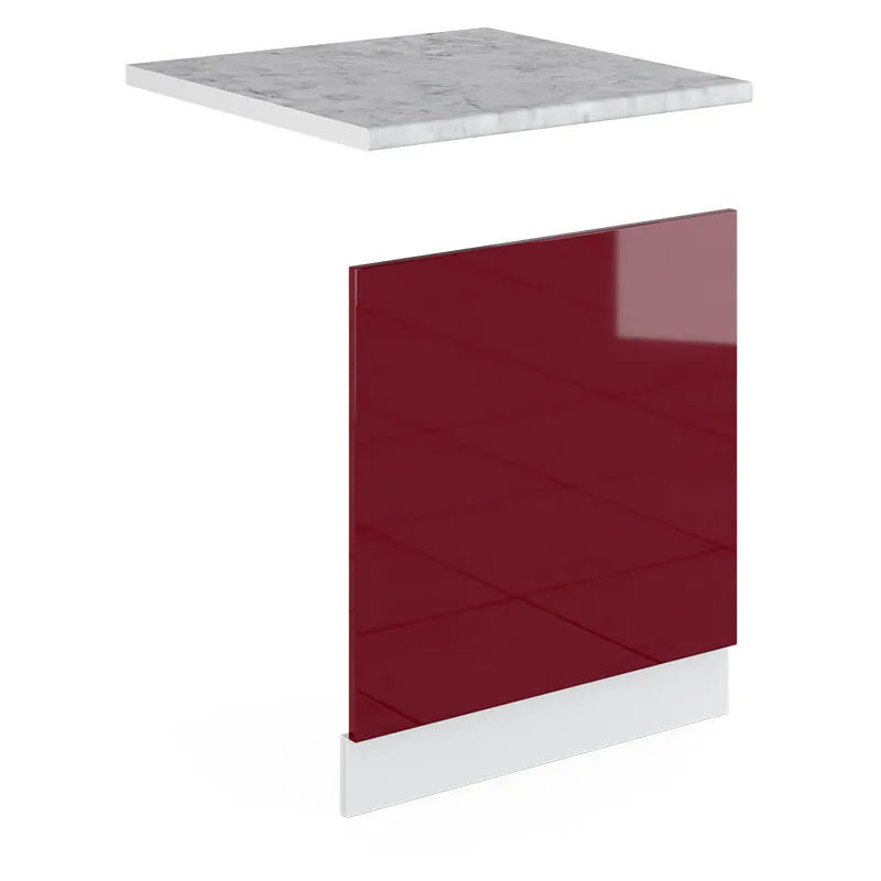  - Pannello frontale R-Line, Rosso bordeaux lucido, 60 cm senza piano di lavoro