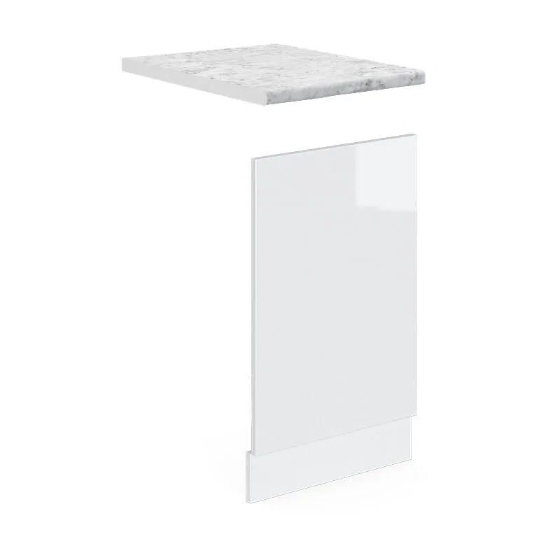  - Pannello frontale R-Line, Bianco lucido, 45 cm , pl Marmo