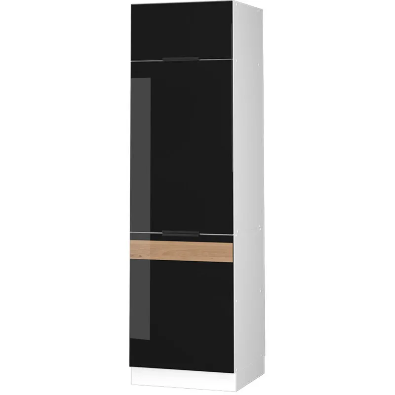  - Mobile alto Fame-Line, Rovere nero lucido, 60 cm