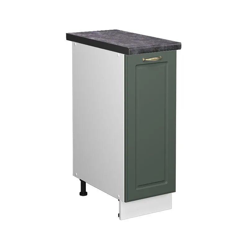  - Armadio cucina dispensa alto Fame-Line, Verde-oro Country House, 30 cm , pl Antracite