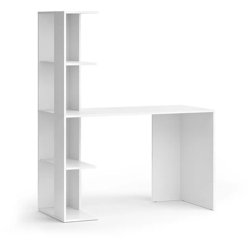  - Scrivania Tower, Bianco, 122.2 x 55.2 cm con 4 scomparti