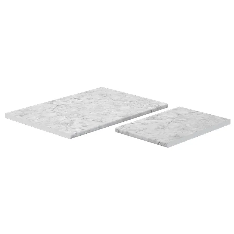 Top cucina R-Line, Marmo bianco, 114 cm (adatto all'unità angolare 87x87) 