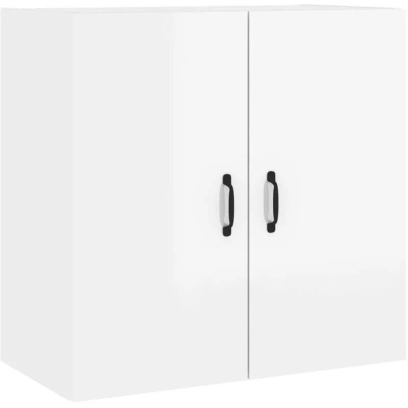 Vidaxl - Armadietto a Muro Bianco Lucido 60x31x60 cm Legno Multistrato High gloss white