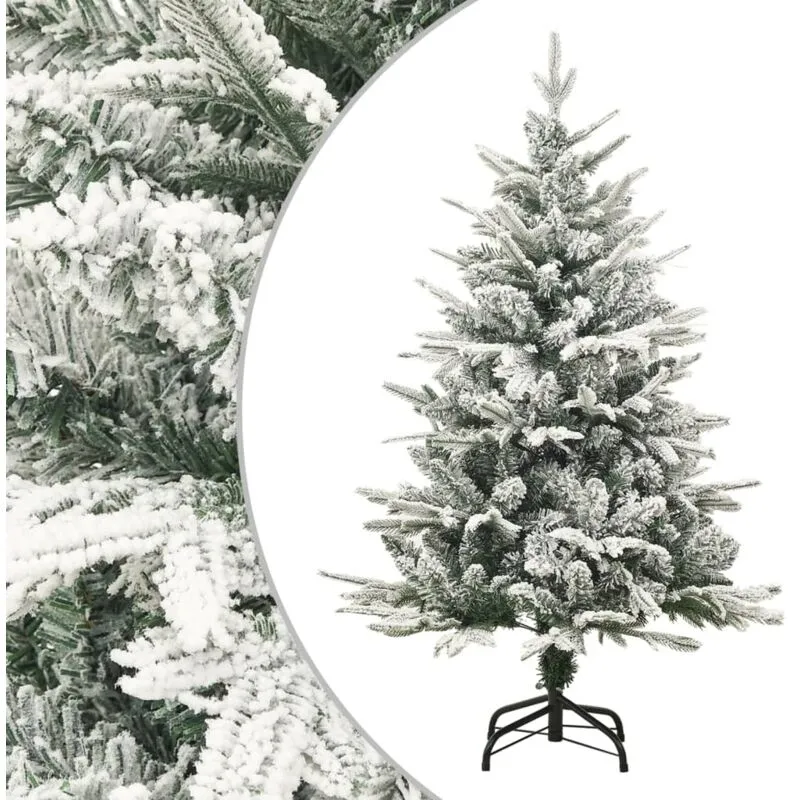 Albero di Natale Artificiale con Neve Verde 120 cm pvc e pe - Vidaxl