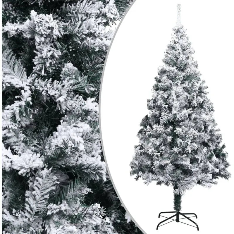 Albero Natale Artificiale con Neve Verde 400 cm in pvc - Vidaxl