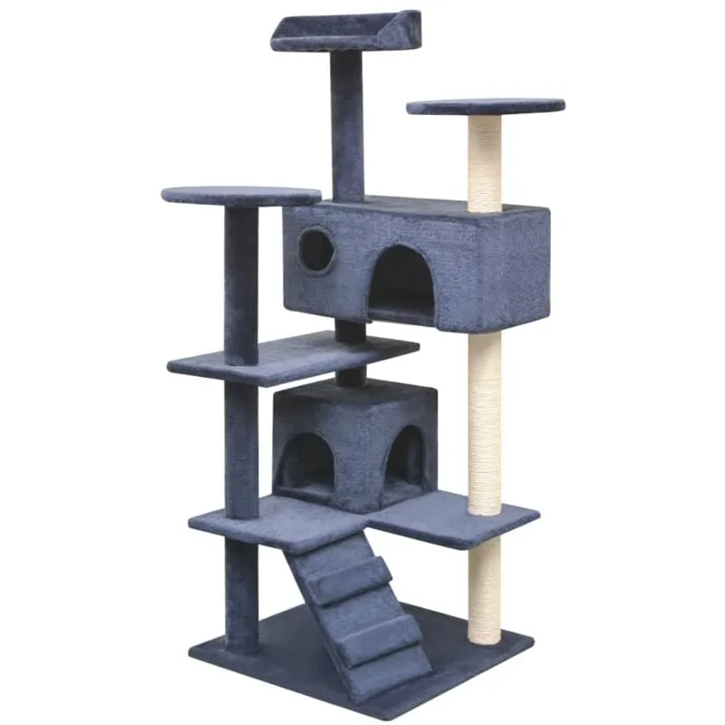 Albero per Gatti Tiragraffi in Sisal h 125 cm Zona Relax Animali vari colori colore : Blu scuro