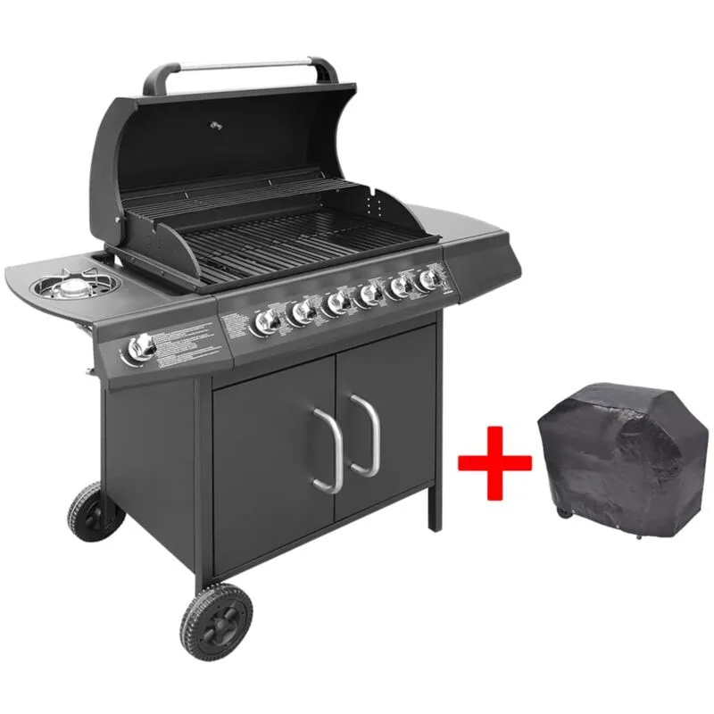 Vidaxl - Barbecue e Griglia a Gas 6+1 Fornelli Nero