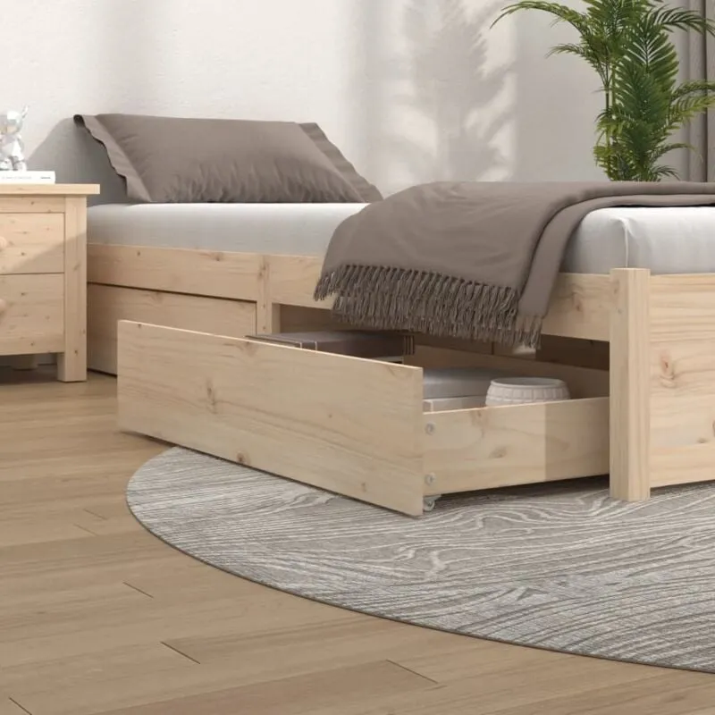 Cassettoni da Letto 4 pz in Legno Massello di Pino - Vidaxl