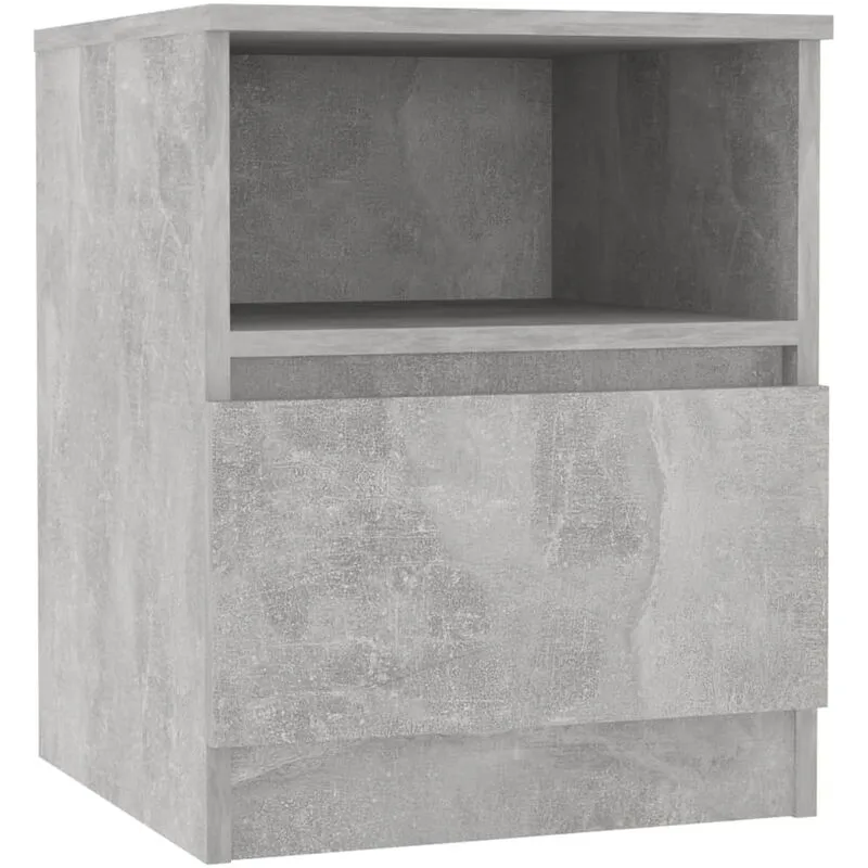 Comodino Grigio Cemento 40x40x50 cm in Legno Multistrato Vidaxl Grigio