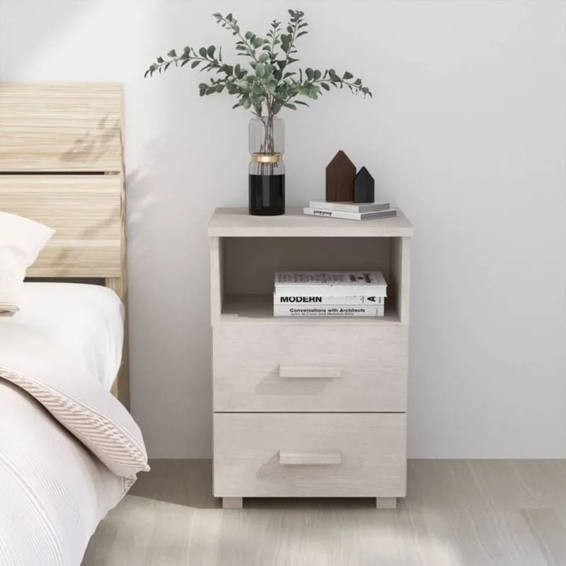 Comodino elegante con 2 cassetti e scomparto da camera da letto vari colori colore : Bianco