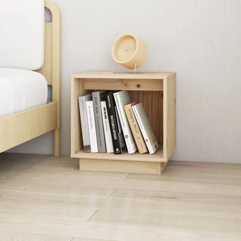 Comodino in legno ideale per camera da letto con scomparto aperti vari colori colore : Marrone Chiaro