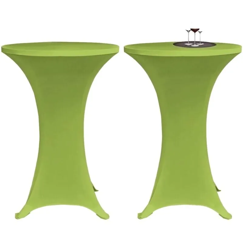 Copertura Elastica per Tavolo 2 pezzi 70 cm Verde - Vidaxl