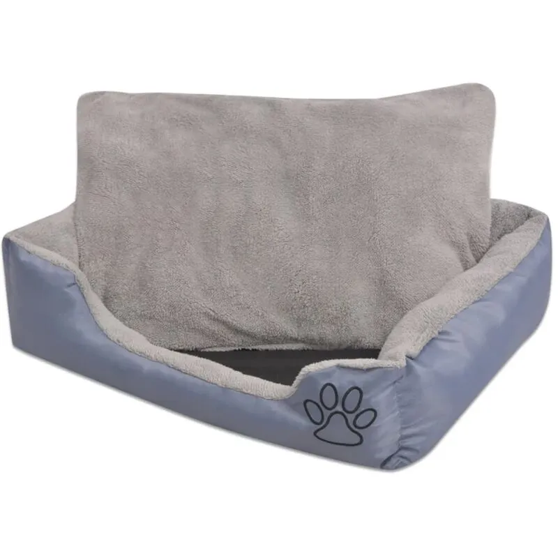 Vidaxl - Cuccia per Cani con Cuscino Imbottito Taglia m Grigio