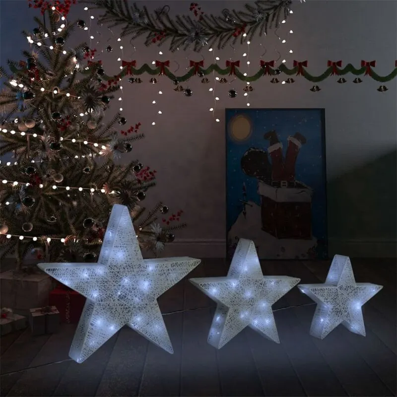 Vidaxl - Decorazioni di Natale Stelle 3pz Bianco led per Interni Esterni