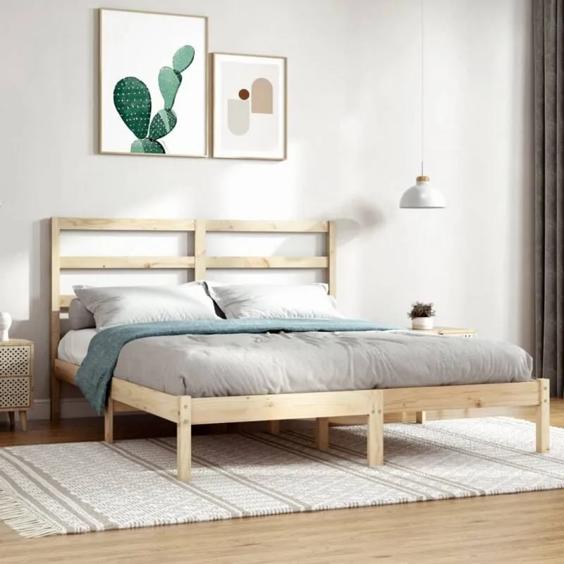 Vidaxl - Letto senza Materasso 140x190 cm in Legno Massello di Pino