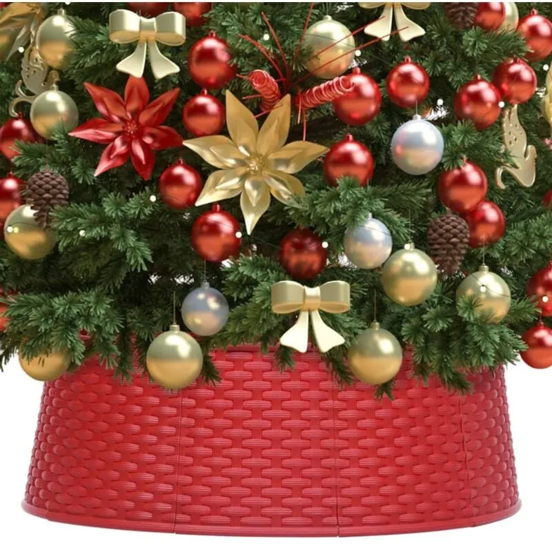 Gonna per Albero di Natale Rossa �65x19,5 cm - Vidaxl