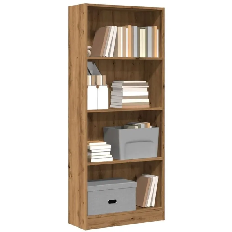 Libreria Rovere Artigianale 60x24x143 cm in Legno Multistrato - Vidaxl