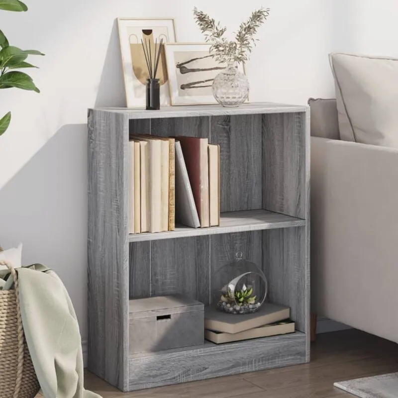 Libreria Grigio Sonoma 60x24x76 cm in Legno Multistrato - Vidaxl