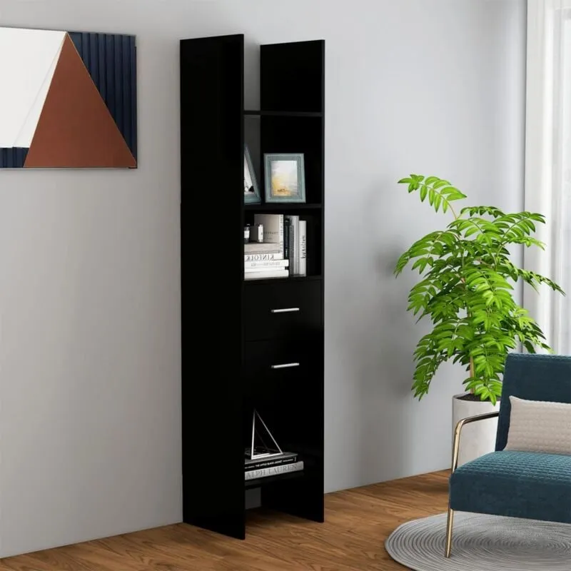 Libreria Nera 40x35x180 cm in Legno Multistrato - Vidaxl