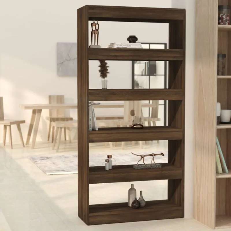 Nova - Libreria in legno ideale per salotto o ufficio con 5 ripiani vari colori colore : Marrone