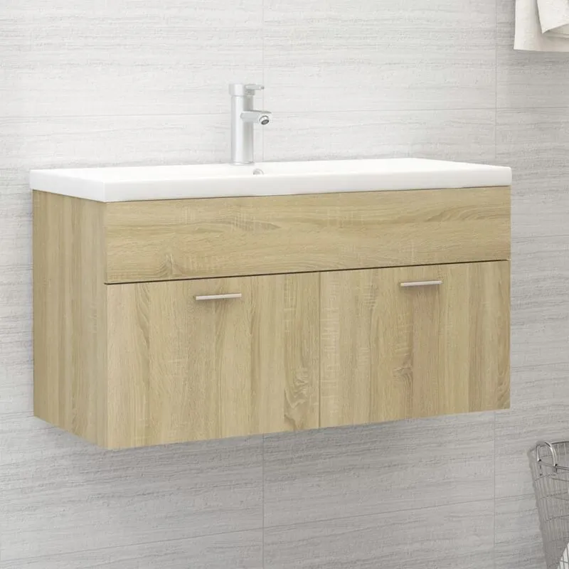 Vidaxl - Mobile con Lavabo Integrato Rovere Sonoma in Legno Multistrato