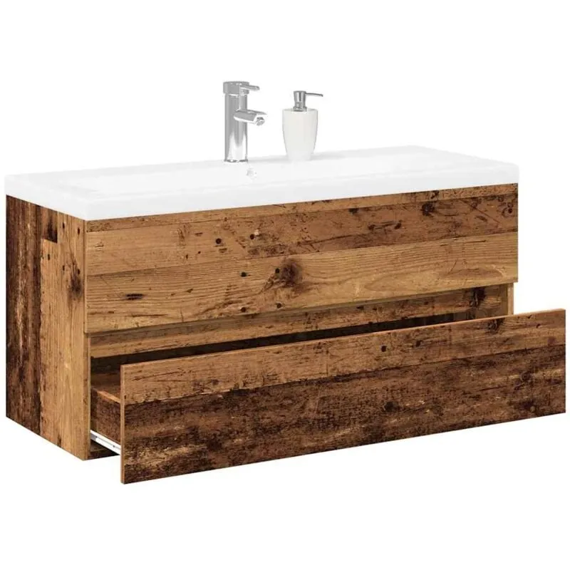 Vidaxl - Mobile Bagno con Lavabo Integrato Legno Antico 101x39,5x49 cm