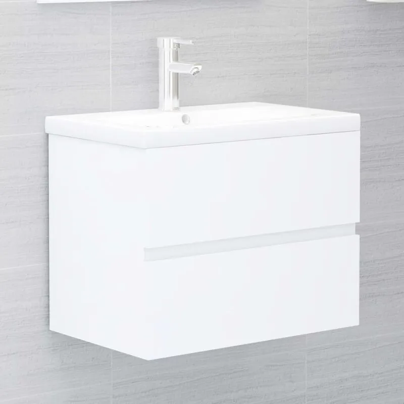 Vidaxl - Mobile con Lavabo Integrato Bianco in Legno Multistrato