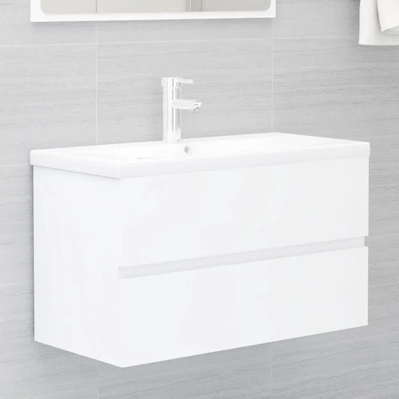 Vidaxl - Mobile con Lavabo Integrato Bianco in Legno Multistrato