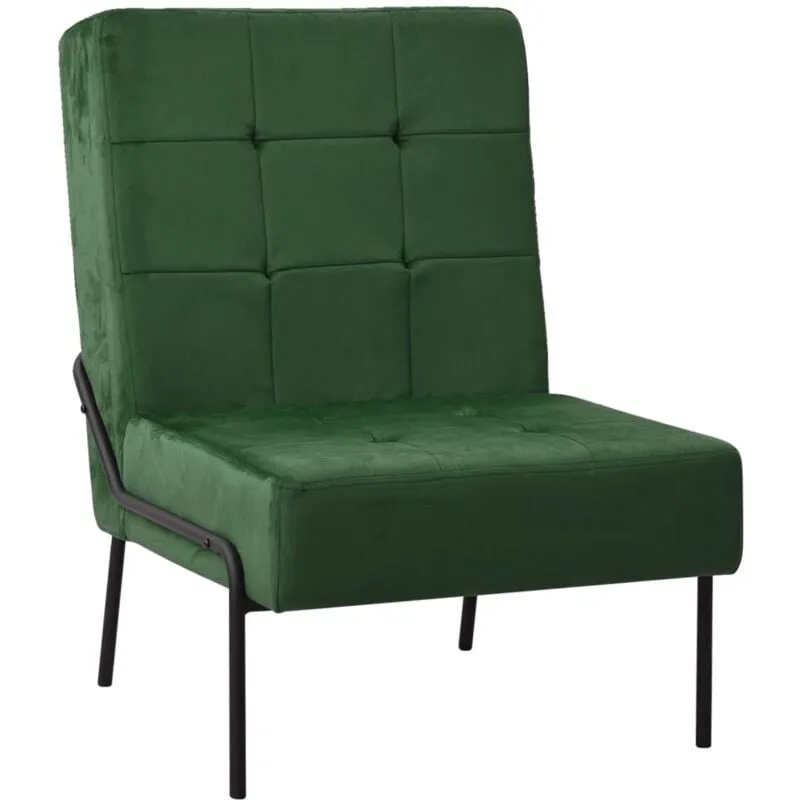 Vidaxl - Poltrona Relax 65x79x87 cm Verde Scuro in Velluto