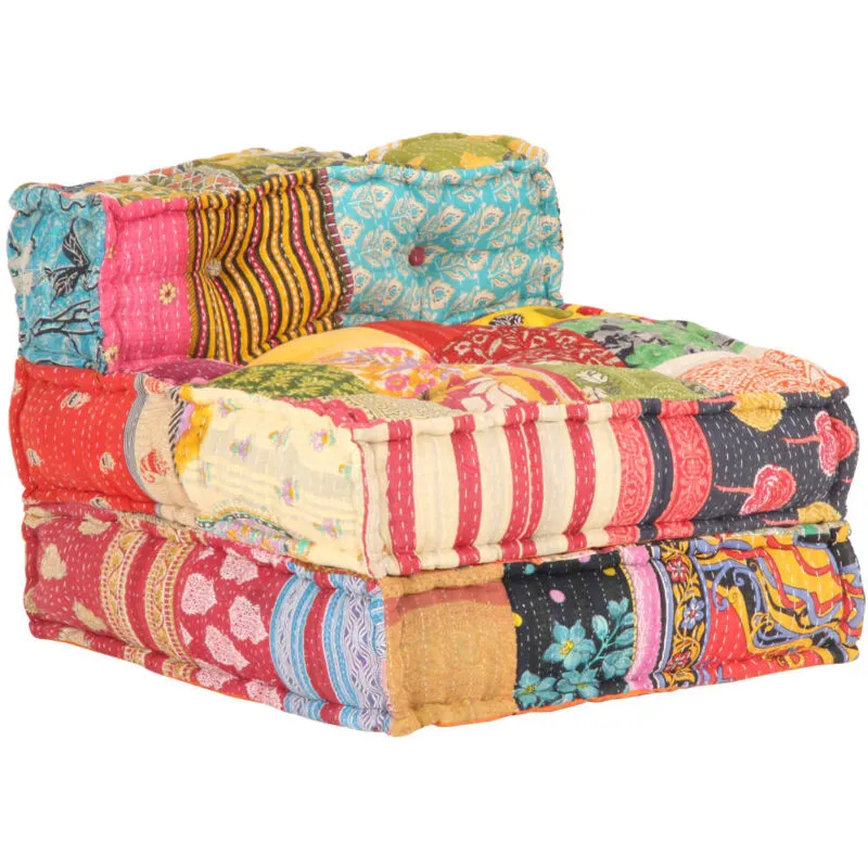 Vidaxl - Pouf Modulare in Tessuto Patchwork