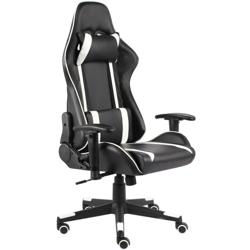 vidaXL Sedia da Gaming Girevole Bianca in PVC