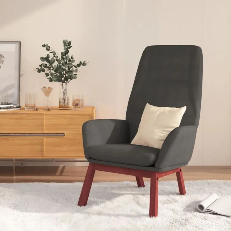 Poltroncina relax per studio o salotto in tessuto disponibili vari colori colore : Grigio Scuro