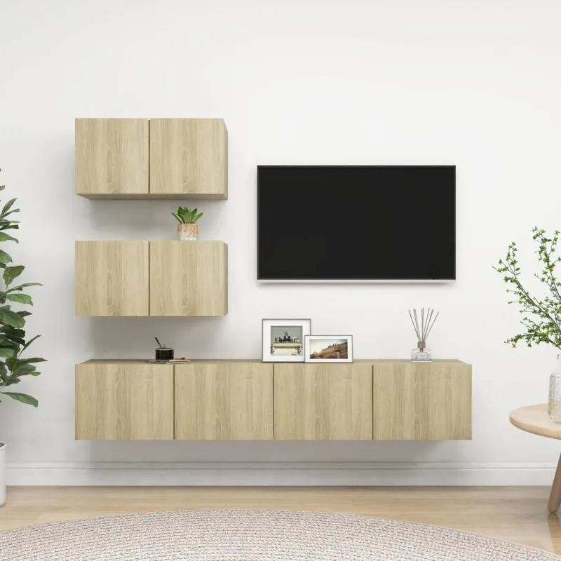 Vidaxl - Set Mobili tv 4 pz Rovere Sonoma in Truciolato