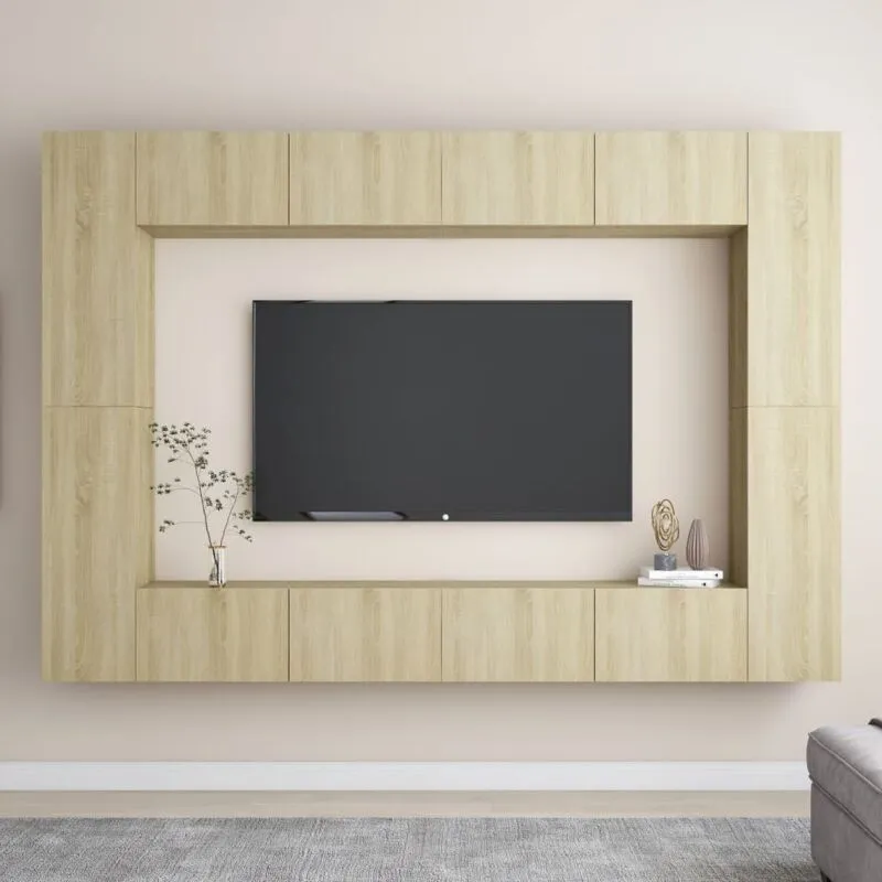 Vidaxl - Set di Mobili Porta tv 8 pz Rovere Sonoma in Legno Multistrato