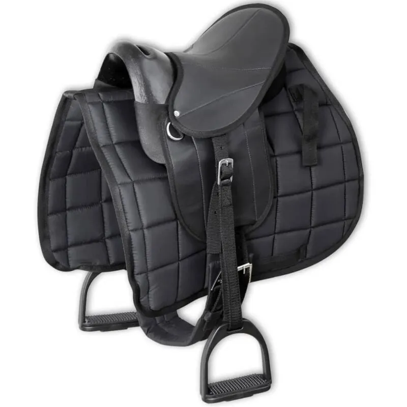 Vidaxl - Set Sella Pony 25,4 cm 10 Nero