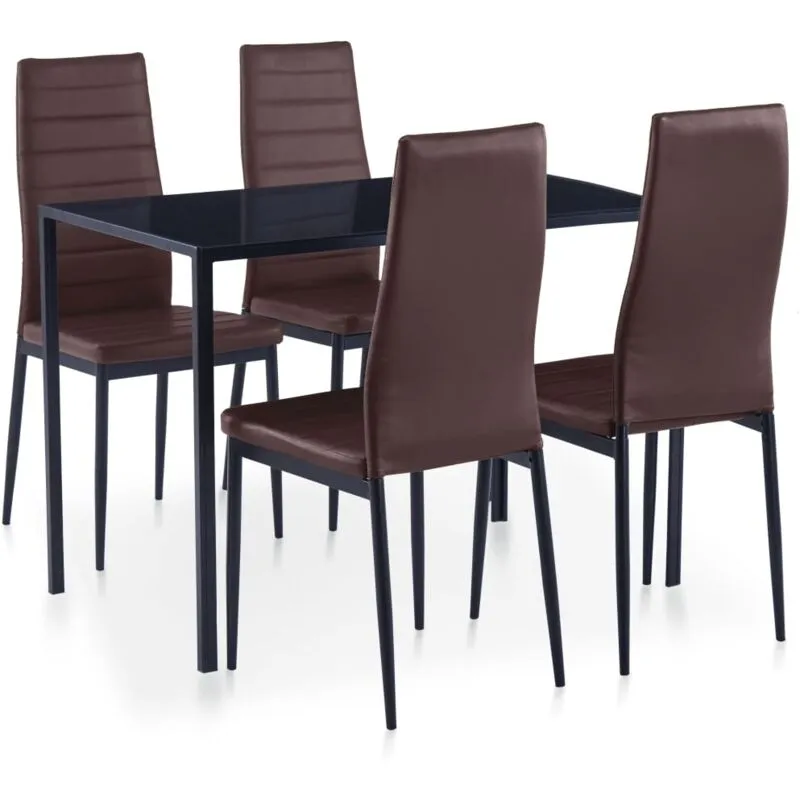 Set da Pranzo 5 pz Marrone Vidaxl 208813