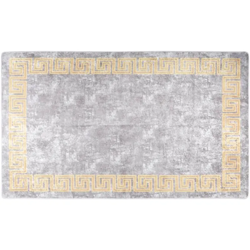 Vidaxl - Tappeto Lavabile Grigio e Oro 150x230 cm Antiscivolo