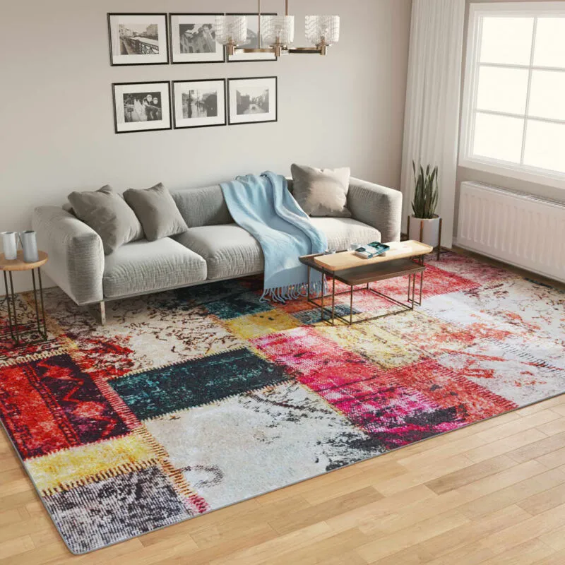 Tappeto Lavabile Multicolore 400x300 cm Antiscivolo - Vidaxl