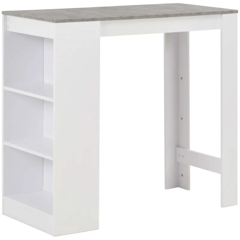 Tavolo da Bar con Ripiano Bianco 110x50x103 cm - Vidaxl