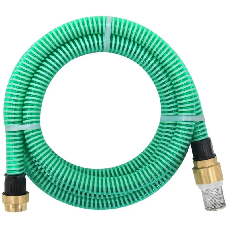 Tubo di Aspirazione con Connettori in Ottone 25 m 25 mm Verde