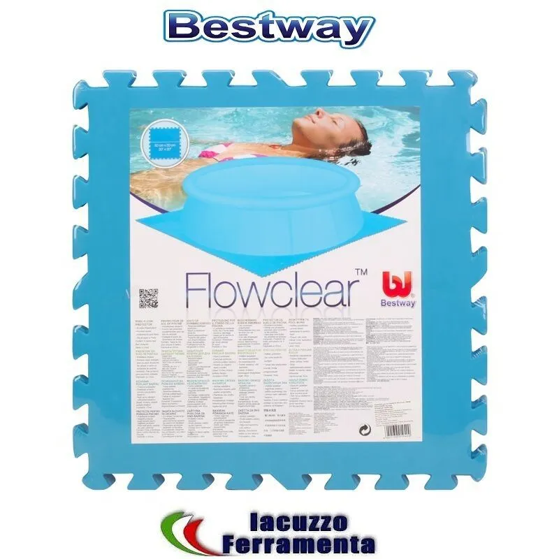 Tappeto di fondo per protezione piscina universale 8 piastrelle 50x50 2mq 58220