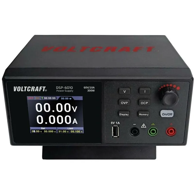 Voltcraft - DSP-6010 Alimentatore da laboratorio regolabile 0 - 60 v 0 - 10 a 300 w usb 2.0 presa a Controllo remoto Num.