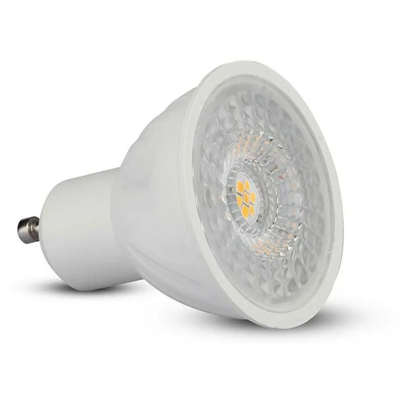 V-tac - lampadina led GU10 6W faretto spotlight smd chip samsung dimmerabile VT-247D Bianco Caldo