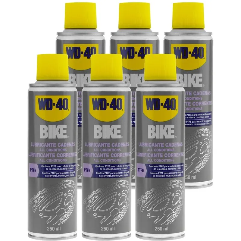 Wd-40 - Olio lubrificante per catene di biciclette in spray 250 ml 6 unità di